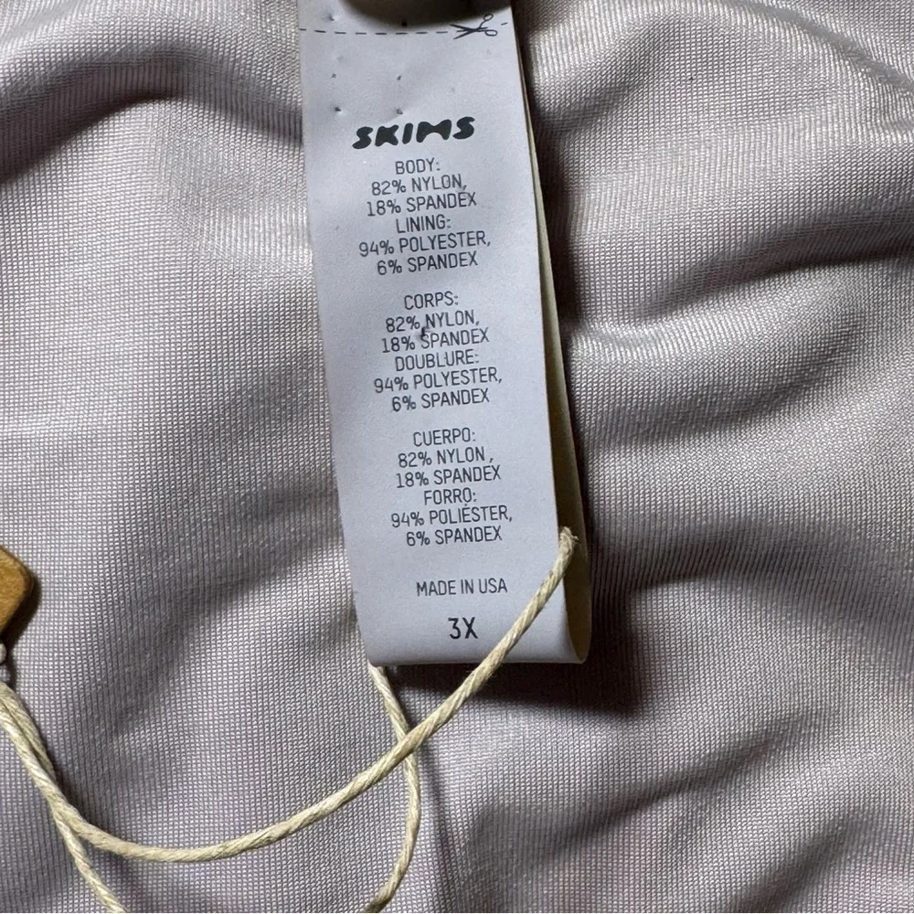 Skims Nickel (Silver Metallic) Bandeau Bikini Top size 3X NWT